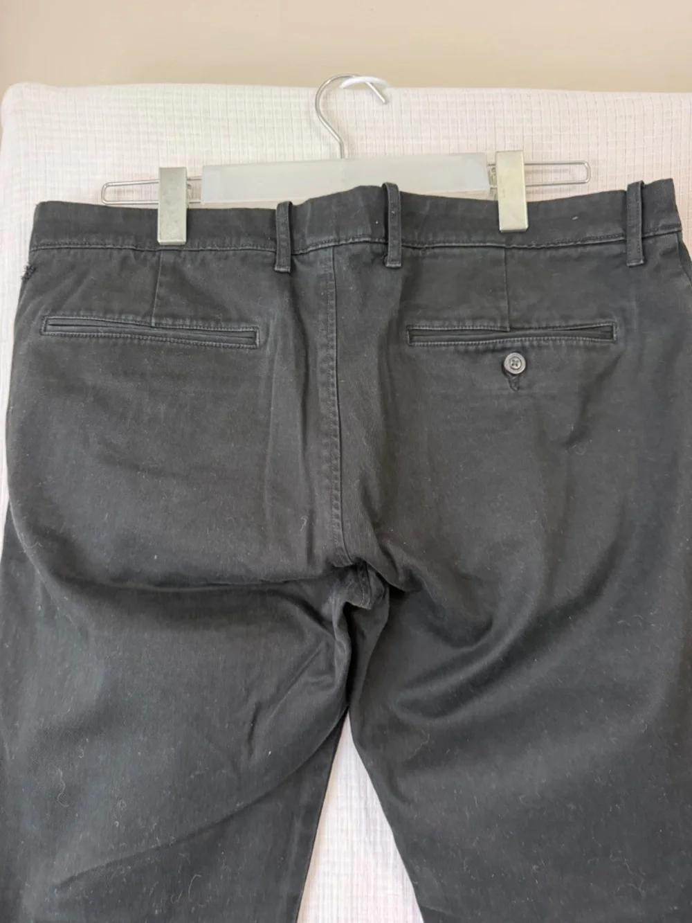 J CREW 484 Slim Fit Stretch Cotton BlackChino Pants 35 x 32 99% Cotton Preppy